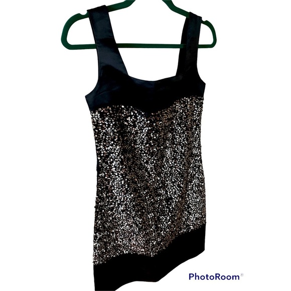 Jill Stuart Sparkling Black and Silver Mini Dress - Picture 2 of 5